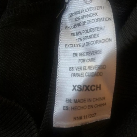 REEBOK Black Bomber Sport Jacket XS Extra Small - Picture 10 of 10